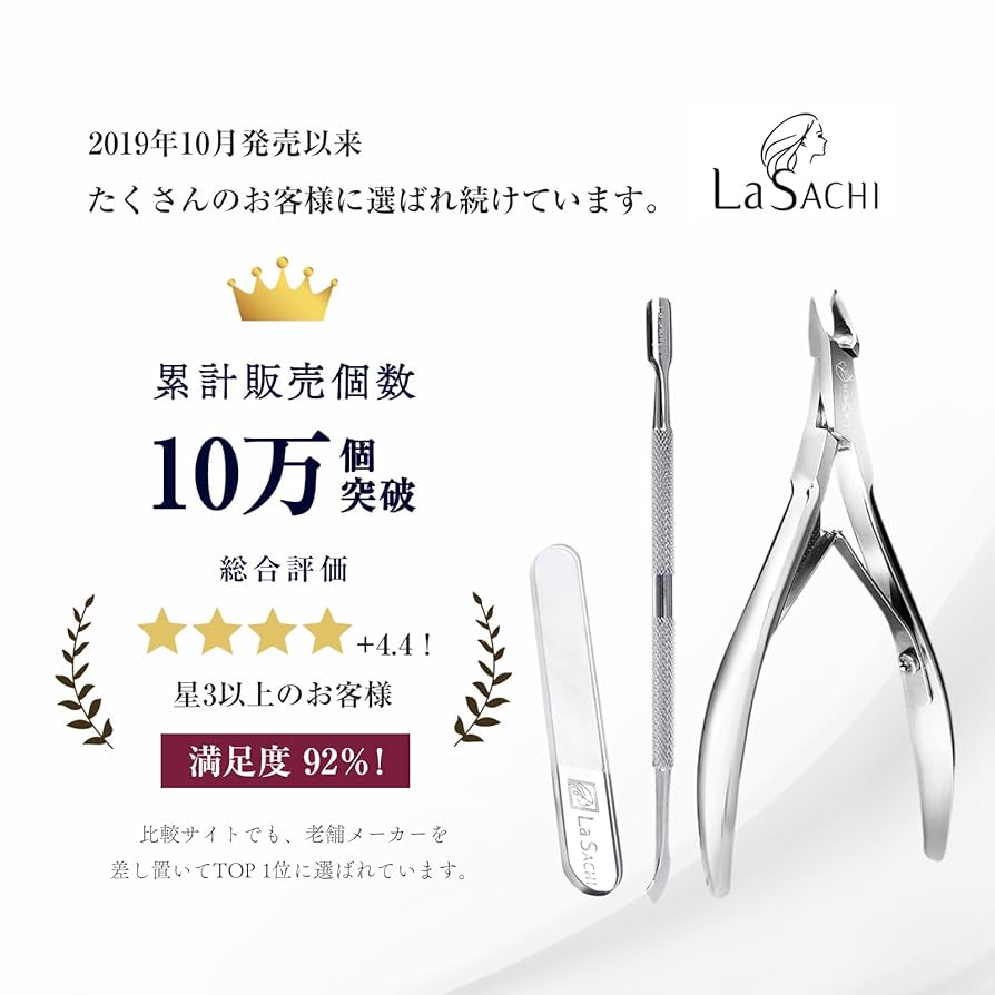 Amazon | La SACHI キューティクル ニッパー 甘皮 処理 セット